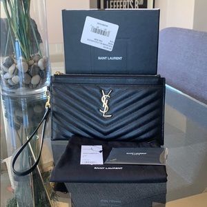 SAINT LAURENT MATELASSÉ POUCH